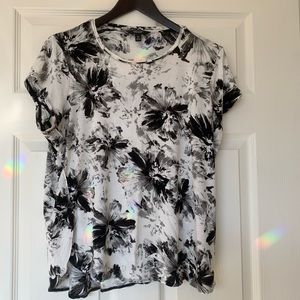 Vera Wang black and white patterned Tee - XL
